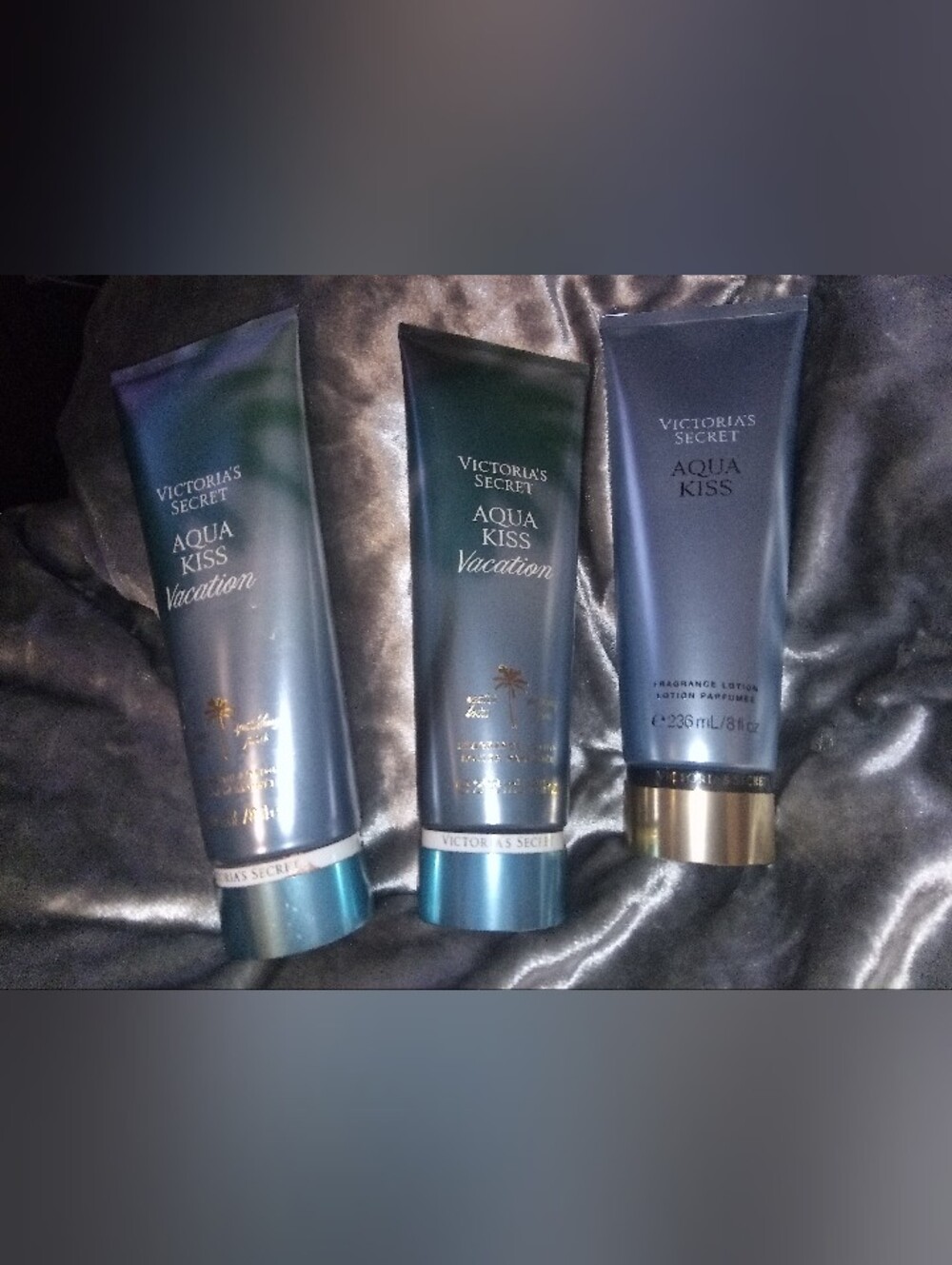 Victoria's Secret Aqua Kiss Vacation Fragrance Lotion - Trio NEVER USED